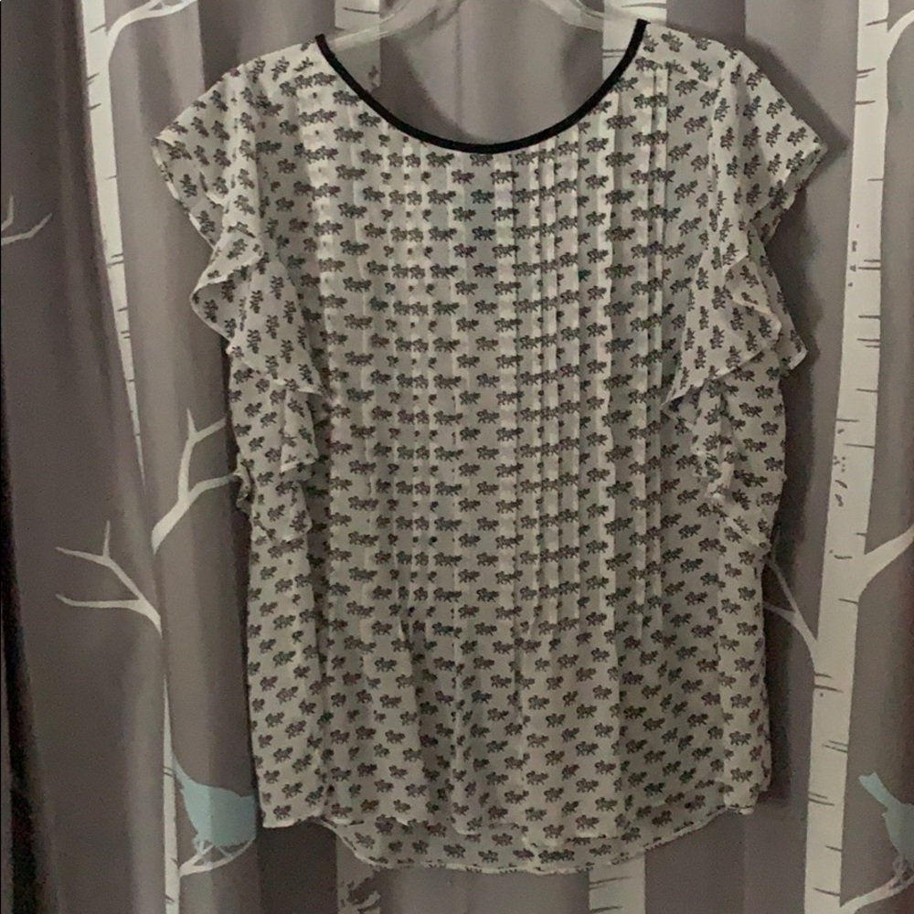 Loft sheer cat top